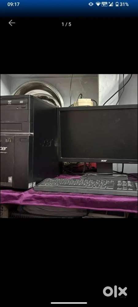 Personal Computer, Desktop with keyboard, mouse and zebronic headset