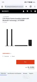 Sony home theatre HT -S700f/JBL/Boat/ F&D/Bose/ sound system/Logitech