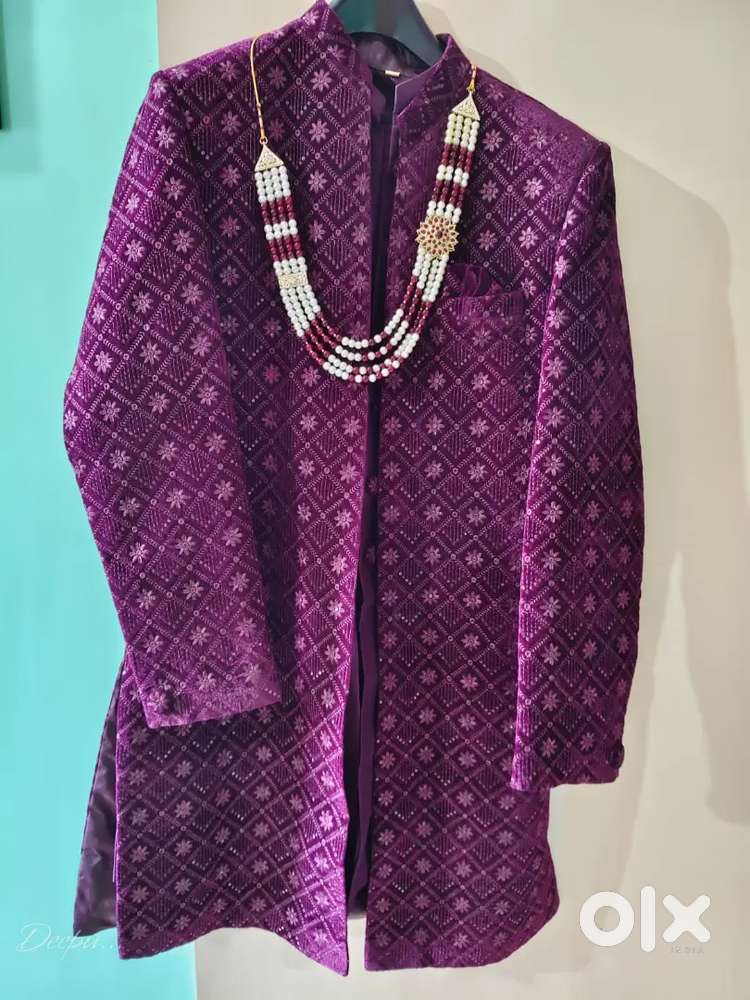 3 Designer Sherwanis  Royal Look  Wedding & Festive Wear  Size 40