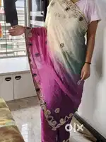 Saree diamond work wedding