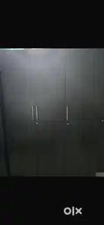 Bed and wardrobe