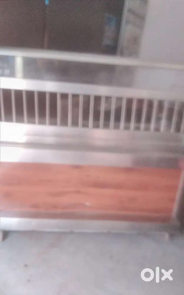 Three burner steel bhatti counter