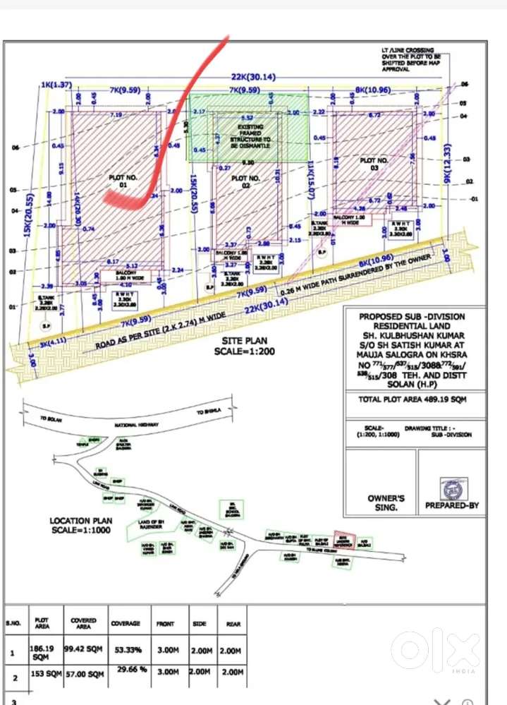 5 biswa sunny site drive in plot on Mettel Link Road only in salogra.