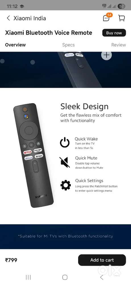 Mi tv remote