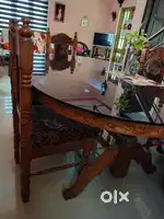 Pure Teak wood dining table 6 seater