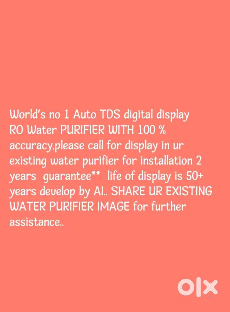 Auto TDS digital display RO WATER PURIFIER