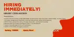 Head Cook and Kitchen Helper Required