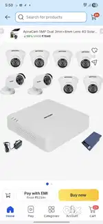 Hikvision 8 camera   8 channel dvr