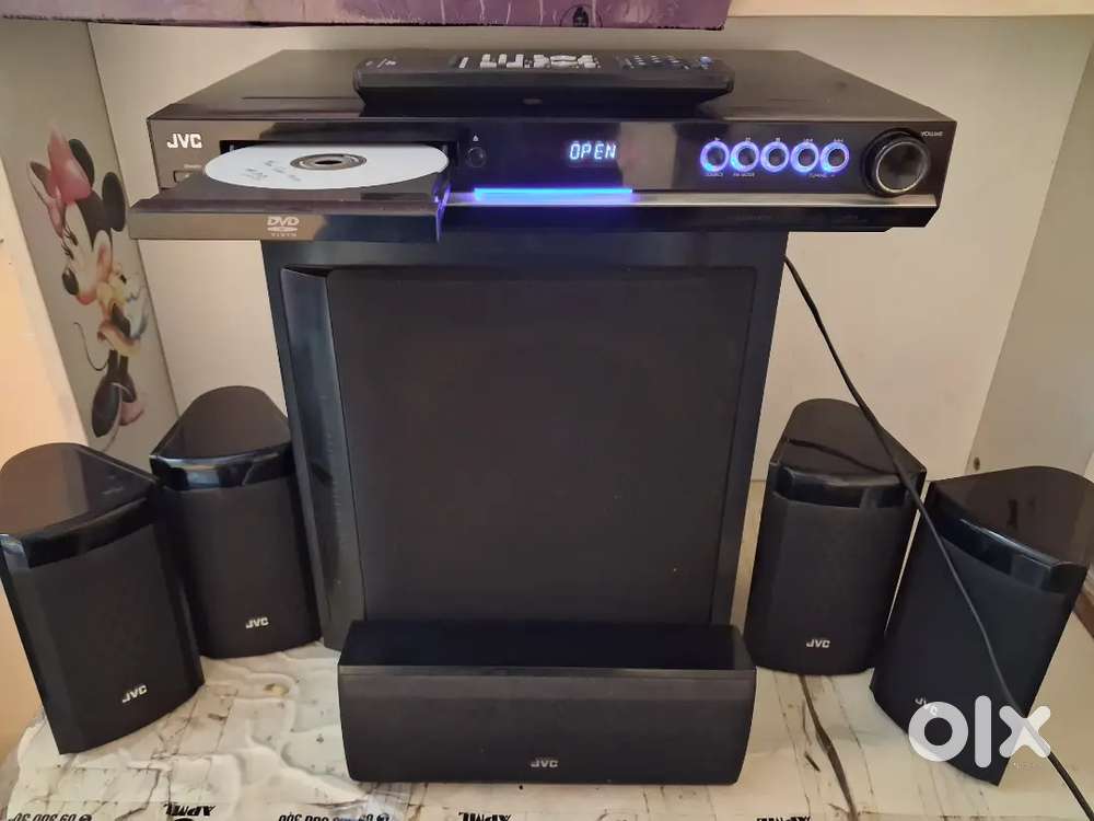 Musical jvc system with Bluetooth aux cd DVD big dolby woofer speaker