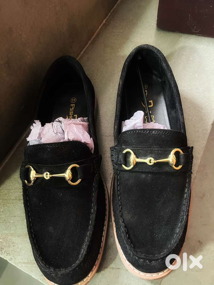 Suede Black loafer brand new condition not single day use
