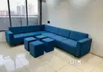 L SHAPE SOFA WITH PLAIN DESIGN BEST COLOUR @AFFORDABLE PRICE AT STARF