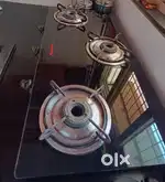 Butterfly Gas stove black glass top 3 burners