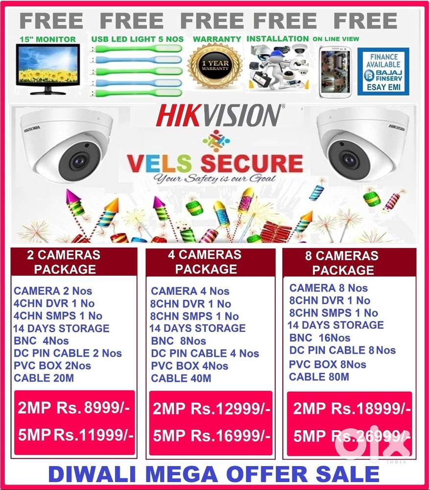 OFFER OF          2MP HIKVISION CCTV CAMERA   DAY & NIGHT VISION VERY