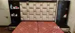6 by 6 bed with side tables & Mattress