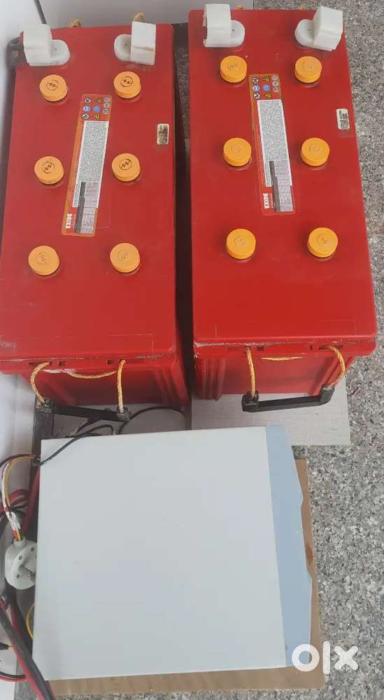 EXIDE INVERTOR &  2. EXIDE BATTERIES 150 AH CAPACITY