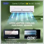 Carrier 1.5 ton 3 Star inverter AC Beautiful design