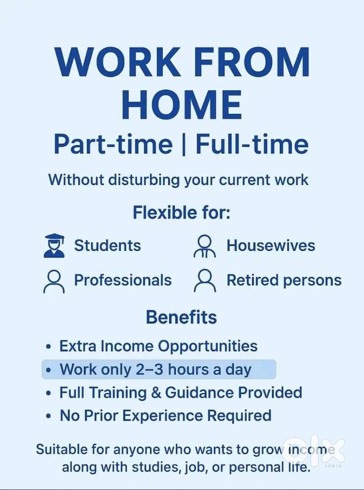 Work From Home Opportunity – Earn Income with Full Guidance