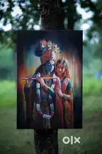 Radhe krishna oil painting