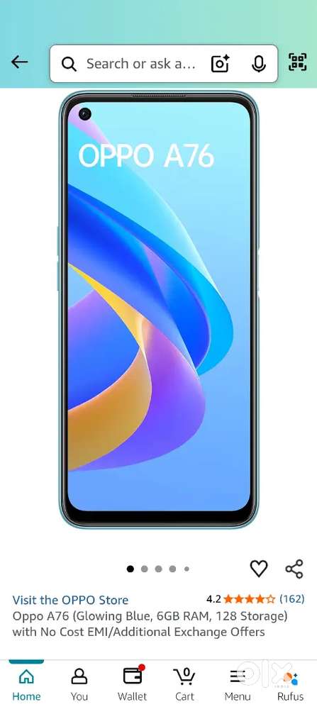 Oppo A76 4G 6gb 128gb 33 watt charging