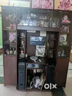 Showcase made of wood.