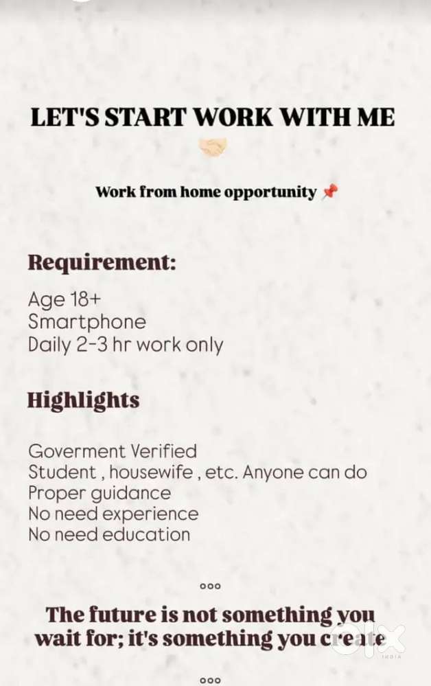 Online work from home (part time)