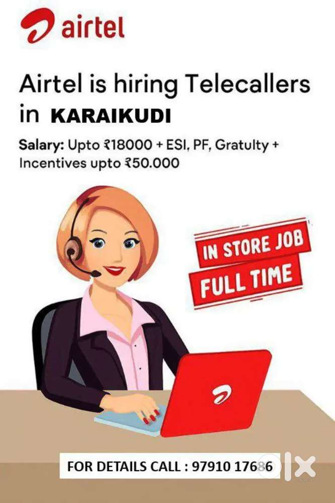 Airtel is hiring telecallers