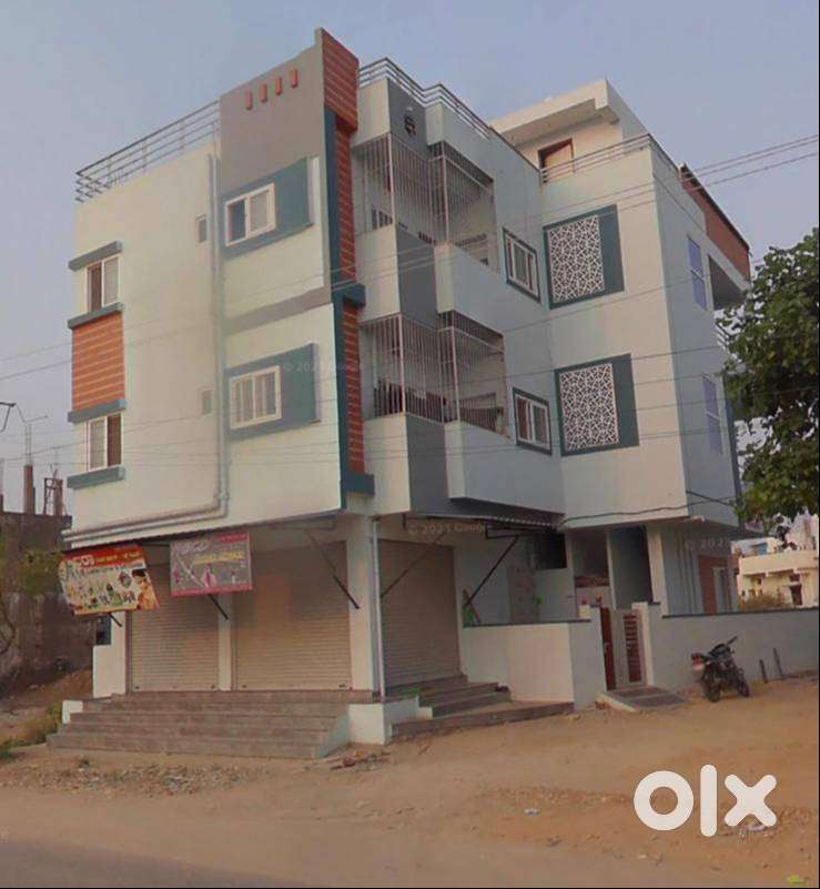 Corner Building 3floors, 5 flats each 2BHK, 2 Shops for sale