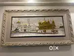 GOLDEN TEMPLE carved marble wall hanging/scenery
