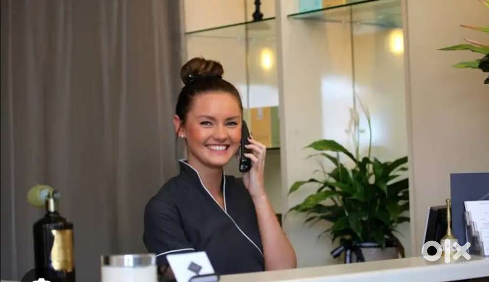 Female Front desk receptionist for spa