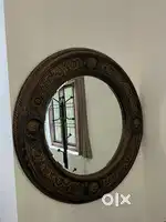 Italian mirror, chandelier and two luxury blankets