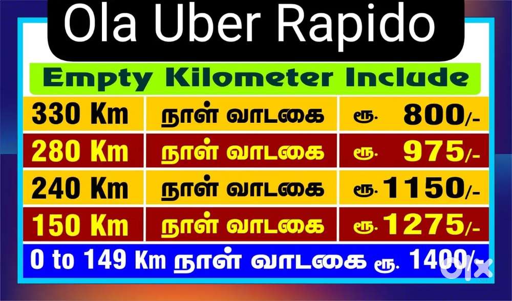 Multiple leasing Rental service ola uber Rapido self personal