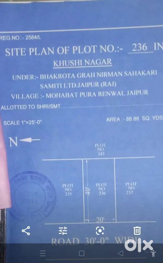 88.88 gaj plot in society patta, khushi nagar, mohhbaatpura