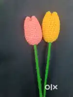 Hand crocheted tulip