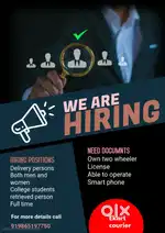 Delivery jobs on commission basics