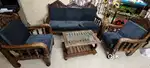 Teak wood sofa set mint condition 6 years old