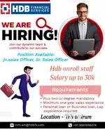 HDB IS HIRING FOR SALES EXECUTIVES