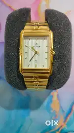 Titan Gold Dial Analog Watch with Original Box