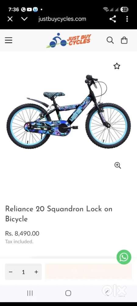 Reliance 20 Squandran Lock on Bicycle.