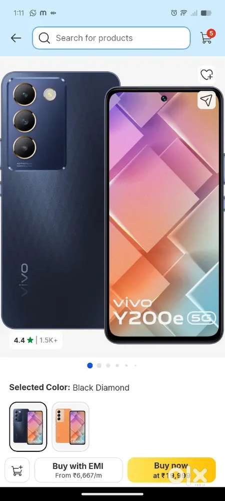 Vivo y200e 8/128 5g all working