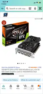Gigabyte 6gb grafic card unuse aa