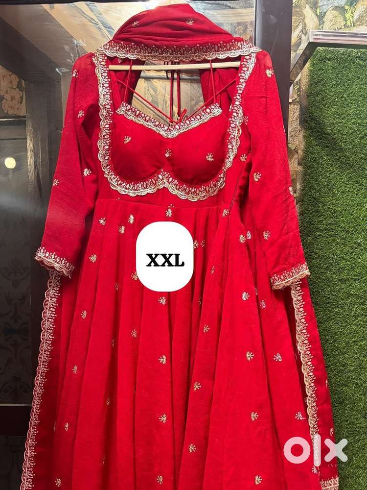 Red colour Anarkali set
