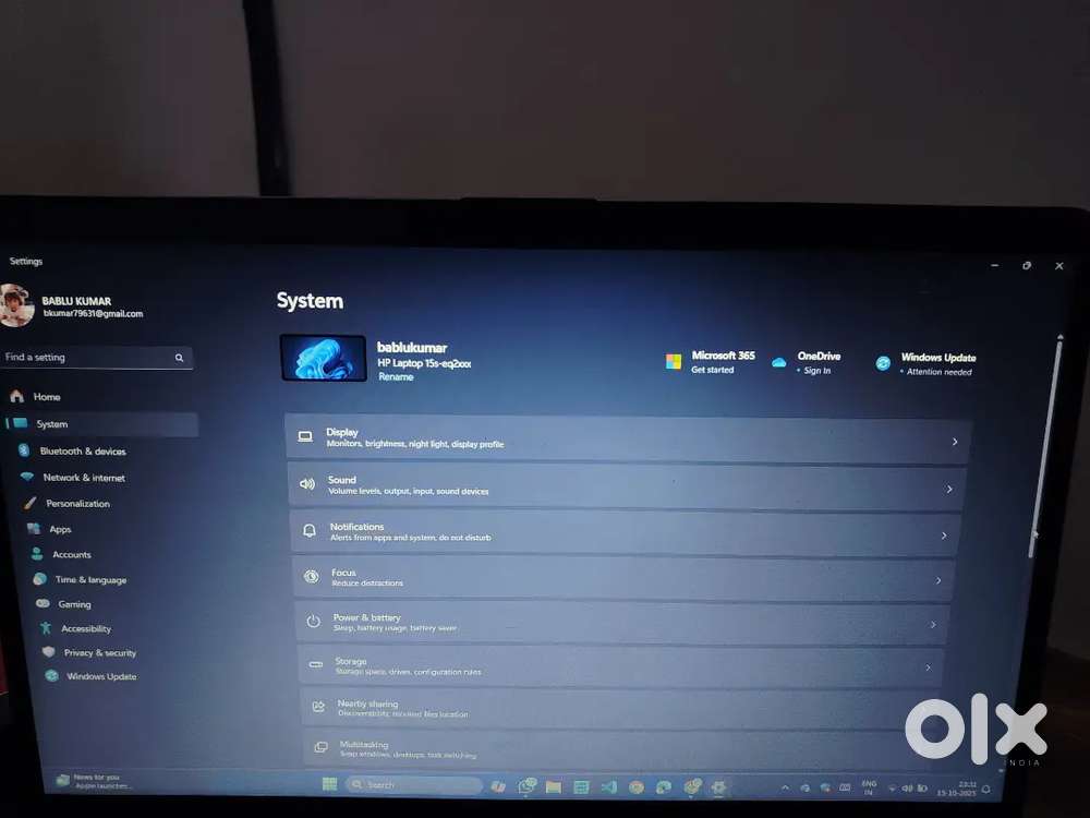 Hp 15s 8 gb ram 512 ssd