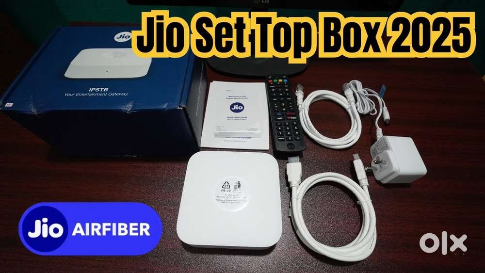 Jio airfiber router and 4k real set top box are available