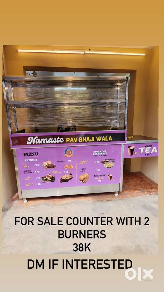 Stove counter with 2 burners