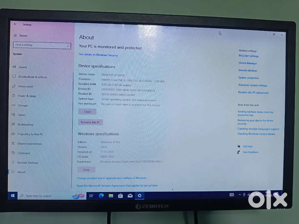 Computer full set + 2 Free items  windows 10 pro 2025 edition