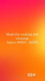 Maid For cooking and cleaning