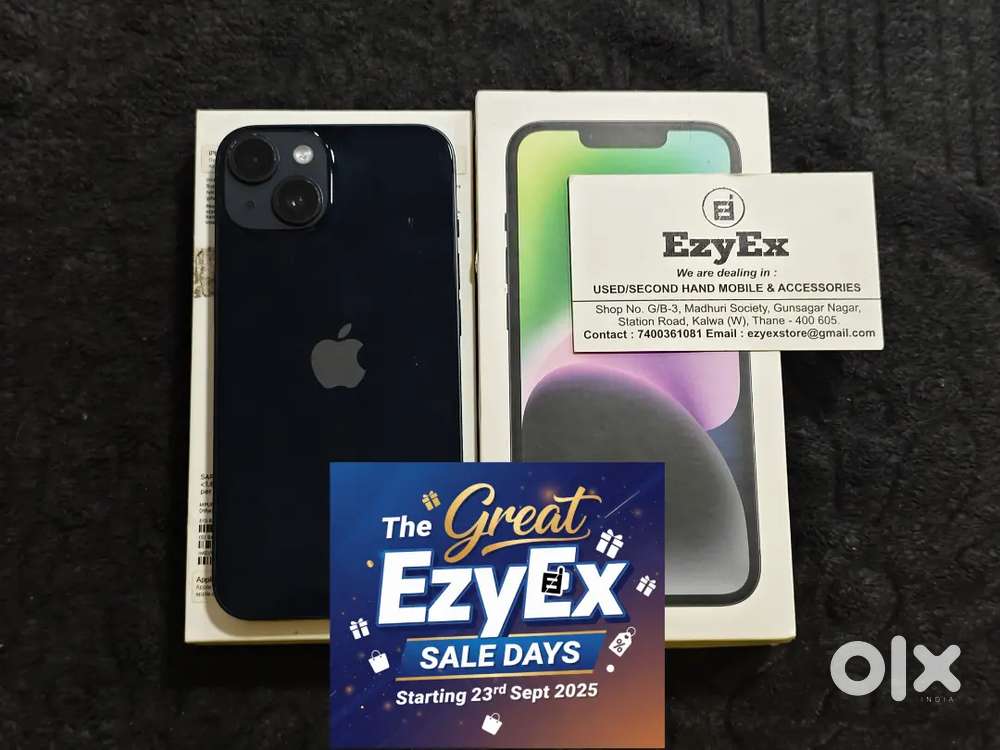 EZYEX SALE - IPhone 14 5G 128 GB, Black Available #FollowUsForMore