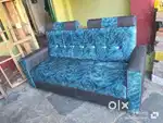 3seater jut cloth sofa (NEW)