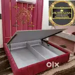 Khwaja furniture. Long headboard Bed. Bajaj finance available.