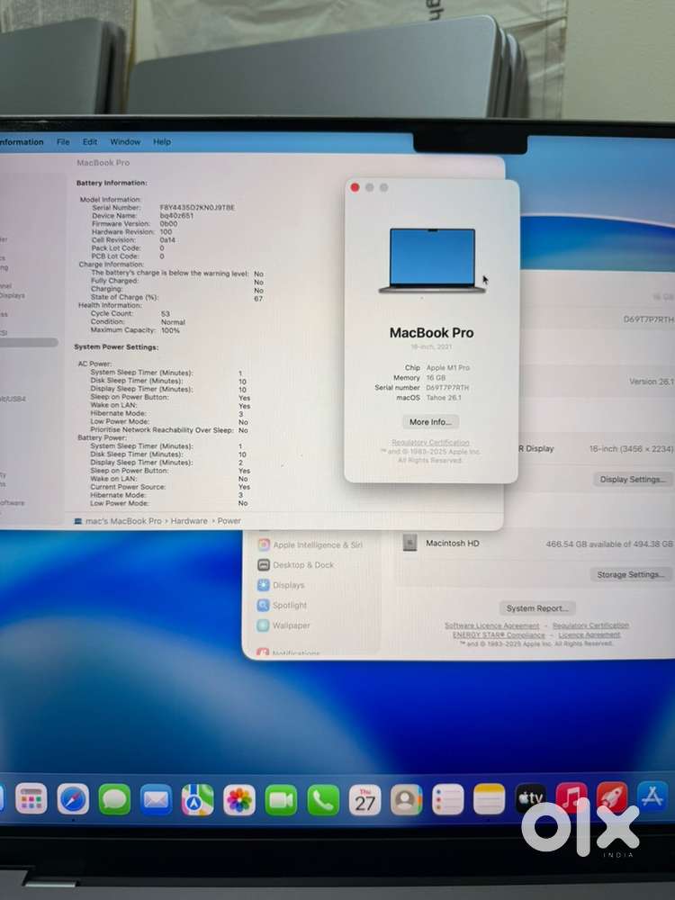 Macbook m1 pro 16 inch 16/512